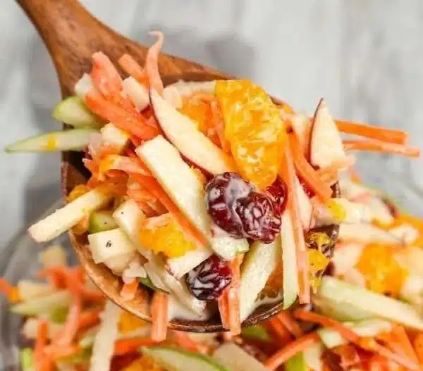 Healthy Carrot Apple Salad with vibrant colors and fresh ingredients