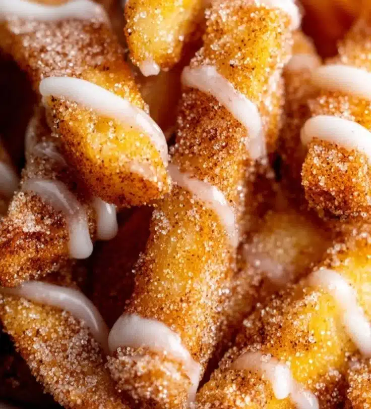 Easy Air Fryer Apple Fries Recipe with crispy apple slices