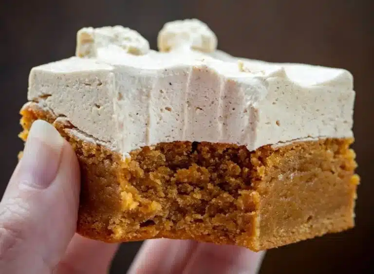 Gingerbread Ermine dessert showcased in a winter-themed setting